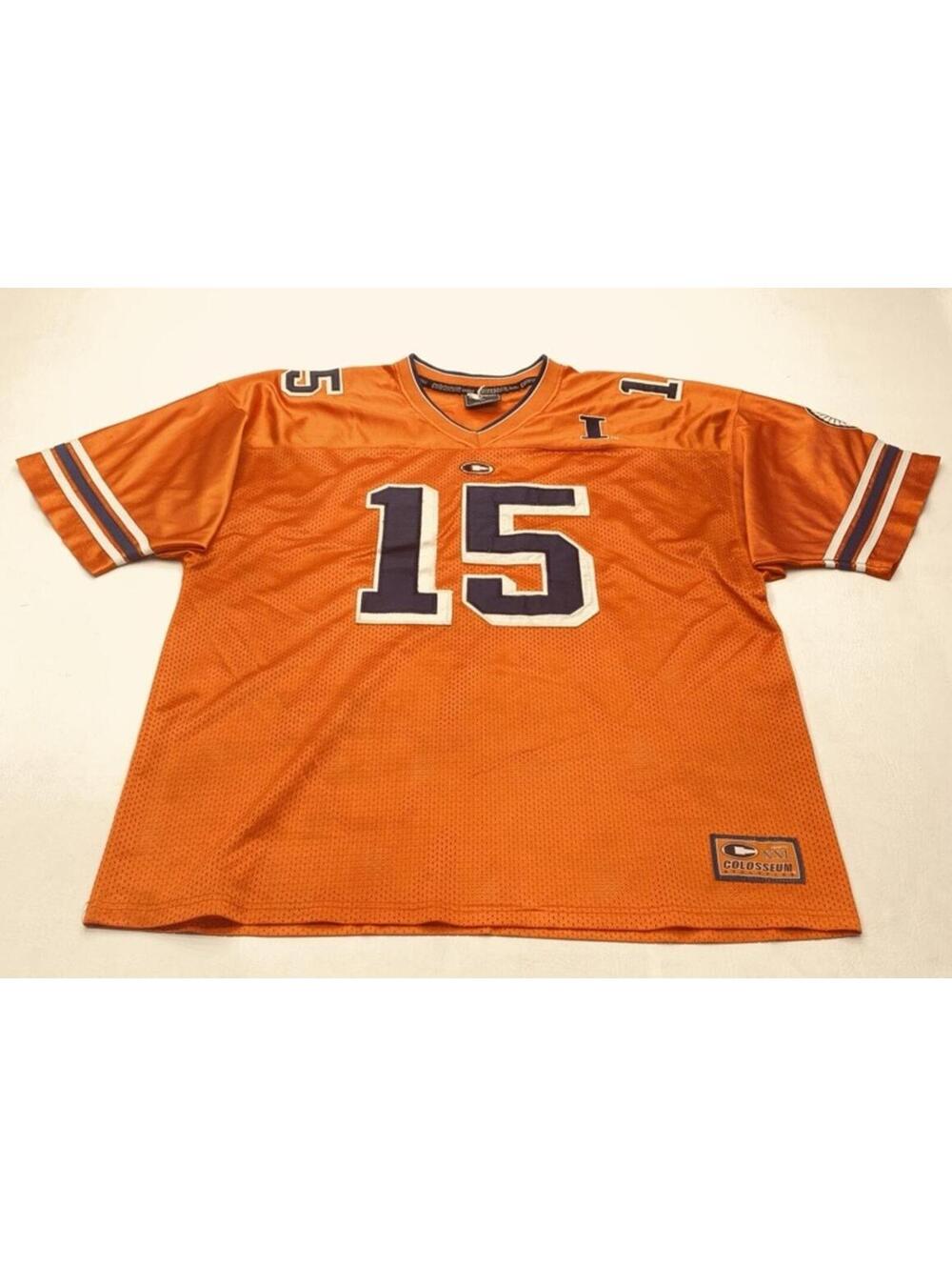 Vintage Illinois Fighting Illini Football Jersey Chief Illiniwek Colosseum XL